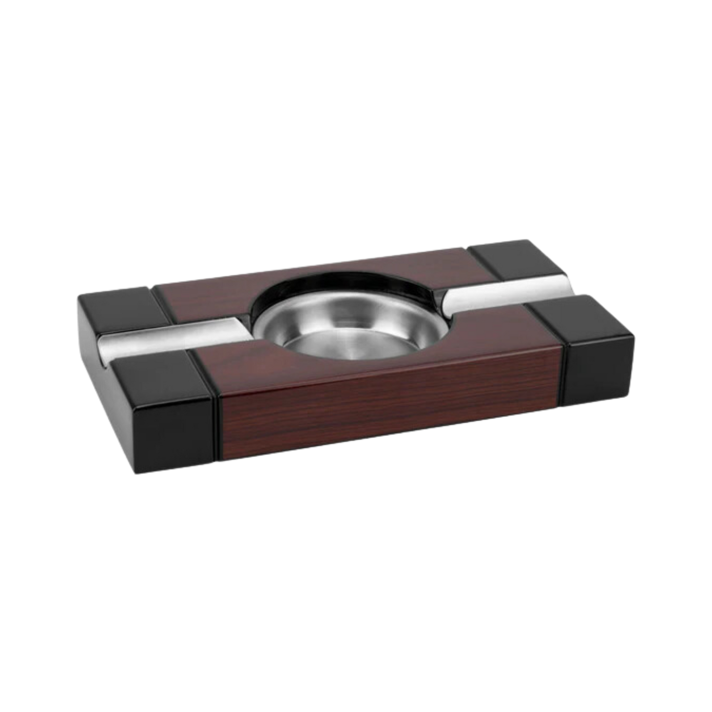 METAL & WOOD ASHTRAY